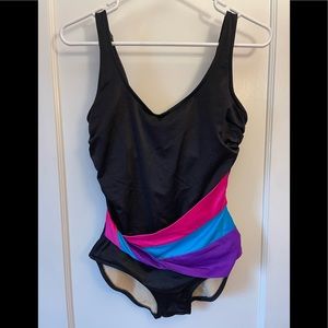 The Slimsuit black suit. Size 12. Vintage